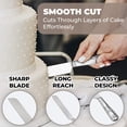 thumbnail image 4 of Orblue Wedding Cake Knife and Server Set, 2-Piece, Dishwasher Safe, Stainless Steel, Silver Finish, 4 of 10