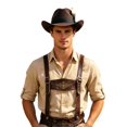thumbnail image 3 of SRZYMJ Western Cowboy Hat for Men Women Jazz Hat Unisex Oktoberfest Hat Ethnic Style Hat Wide Brimmed Hat, 3 of 3