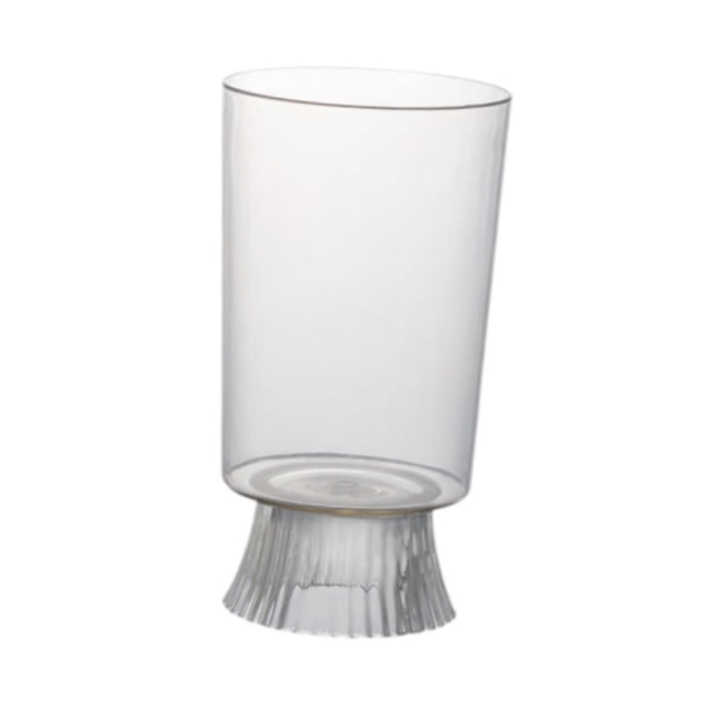 Jarrón transparente decorativo irrompible, elegante y transparente, para mesa de comedor interior, decoración del hogar, oficina y sala de estar. Estilo D