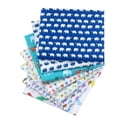thumbnail image 1 of Up To $10 Scarf Blue Patchwork 7PC Patchwork Squares Cotton Bundle Craft DIY Fabric Quilting Sewing Scarf, 1 of 1