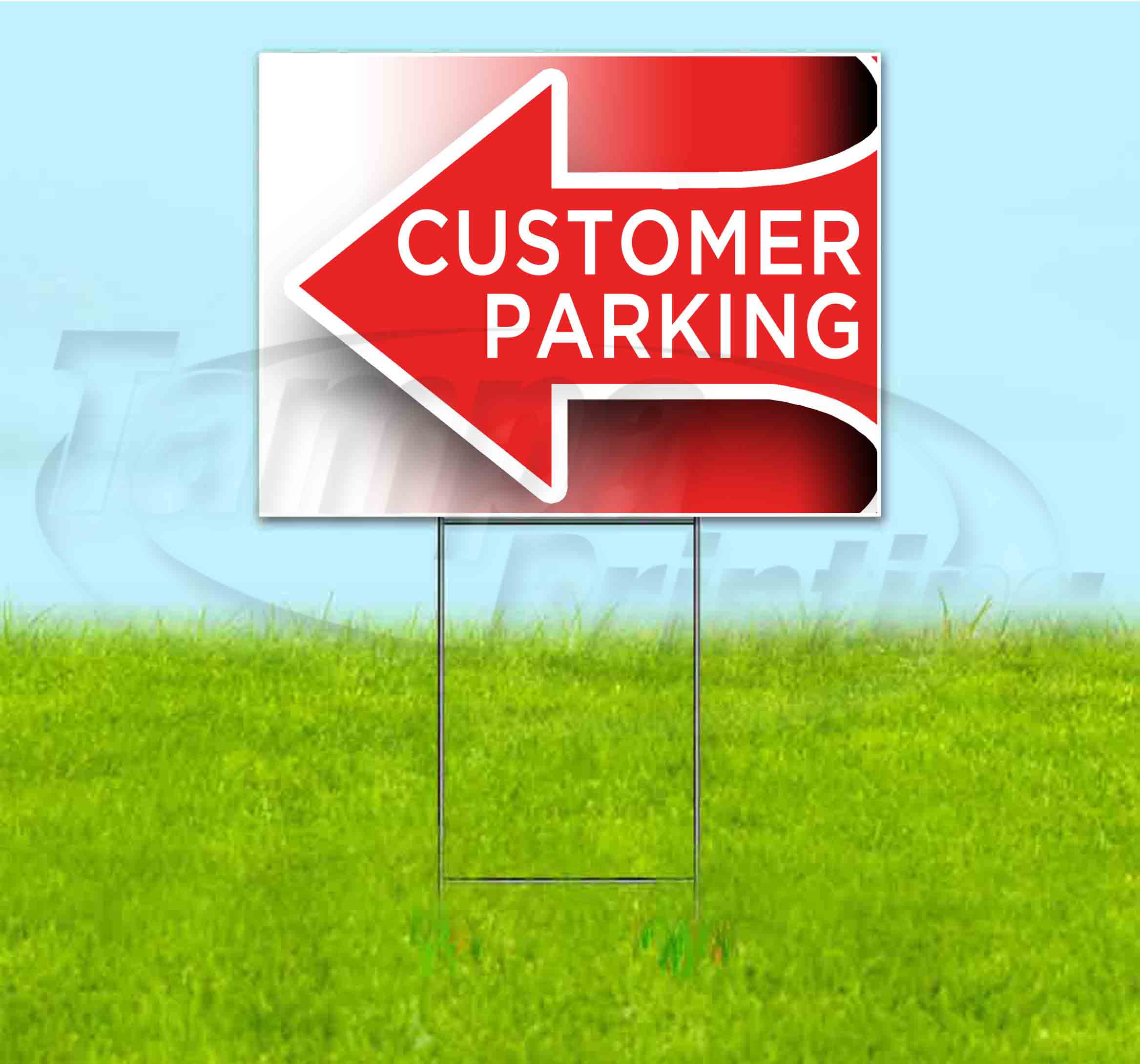 Parking Arrow Right Corrugated Plastic Yard Sign /Free Stakes