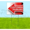 thumbnail image 1 of Customer Parking Arrow Left (18" x 24") Yard Sign, Includes Metal Step Stake, 1 of 6