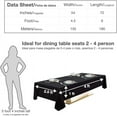thumbnail image 3 of Urby Royal Blue Tablecloth for 4-6ft Rectangle Tables That Seats 4-6 Person，54'' x 72'', 3 of 5