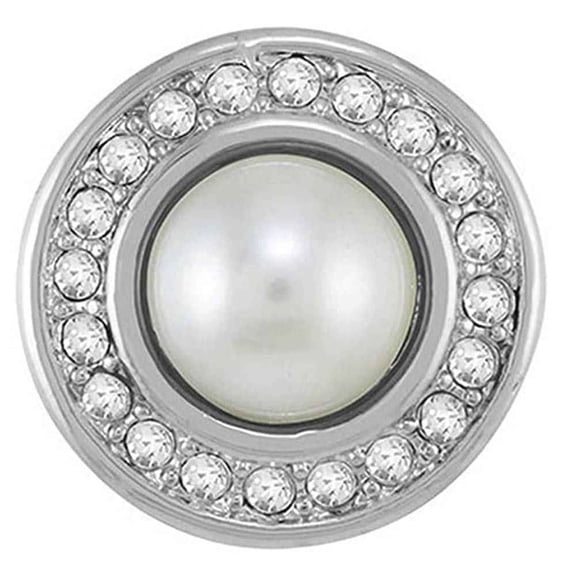 Rhinestone Pearl Snap Jewelry Ginger Charm Button, For Interchangeable DIY Customizable Accessories