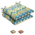 thumbnail image 2 of Pillow Perfect Outdoor/ Indoor Zig Zag Orangeaide Wrought Iron Seat Cushion (Set of 2), 2 of 4