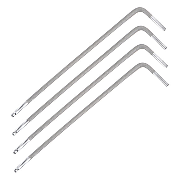 Uxcell 4-Pack Ball End Hex Key Wrench, 1.5mm L Shape Long Arm S2 Steel Repairing Tool, Metric Hexagonal Wrench [Gray]