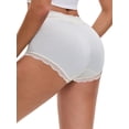 thumbnail image 3 of INSPIRE CHIC Mother's Day Women's High Waisted Lace Trim Briefs Cotton Full Coverage Underwear Panties L Green, 3 of 4