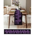 thumbnail image 3 of Halloween Table Runner 90 Inches, Purple Pumpkins Halloween Witch Bat Castle Bed Runner Dresser Scarves Tabletop for Indoor Outdoor Parties/Ceremony/Banquet, 13" x 90", 3 of 8