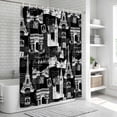 thumbnail image 6 of Eiffel Tower Shower Curtain, Waterproof Shower Curtains for Bathroom, Vintage France Romantic European Paris City Art Washable Fabric Bathtub Curtain Set Bath Decor with 12 Hooks 48"x72", 6 of 8