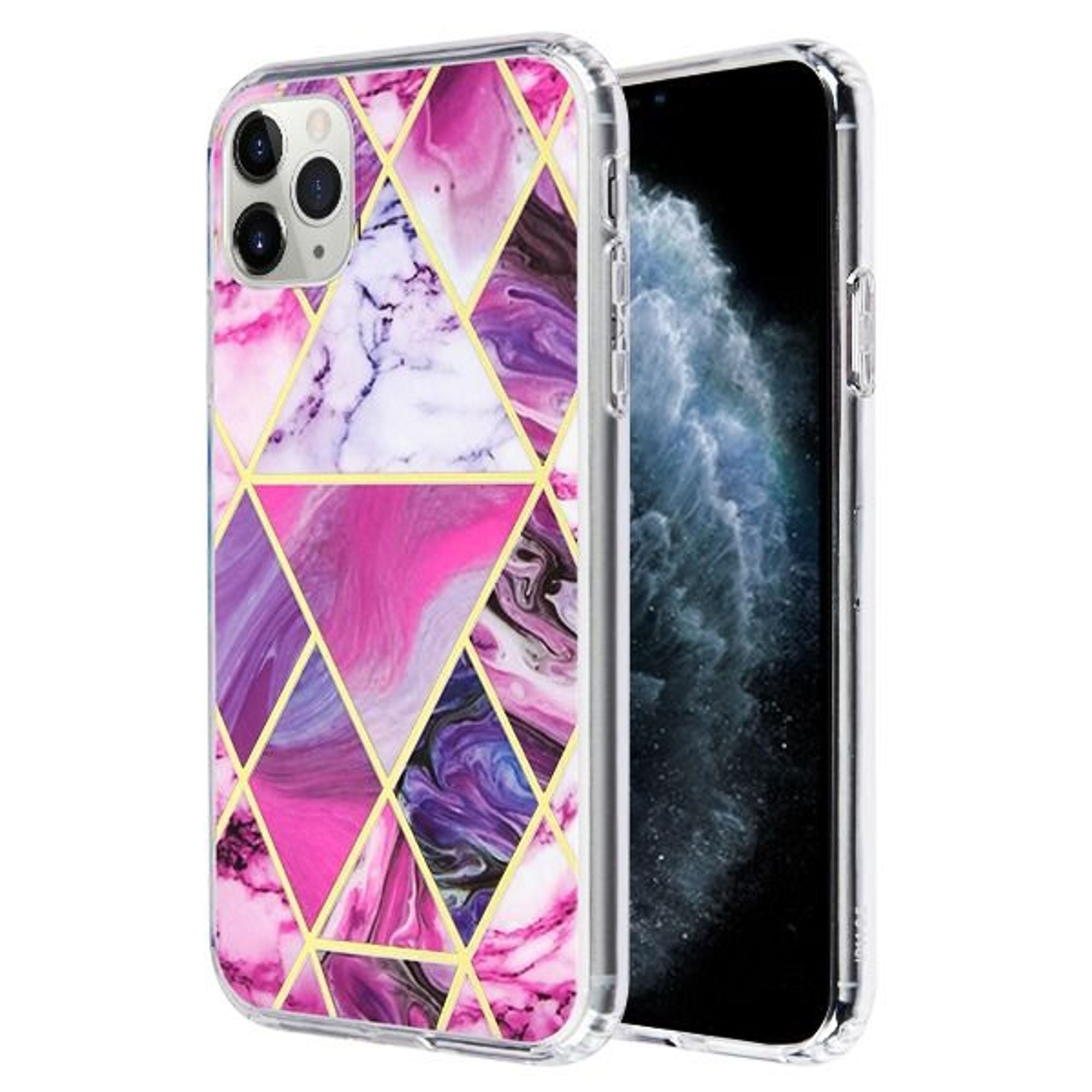 For Apple iPhone 11 Pro Case, by Insten Marble Hard Plastic/Soft TPU
