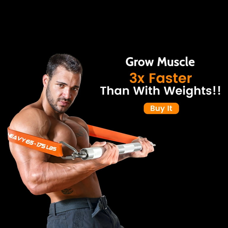 Dasking Portable Extra Heavy Home Gym Resistance Band Bar Set with 4 Stackable Resistance Bands Full Body Workout Equipment Exercise Bar Kit 500LBS