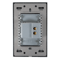 thumbnail image 3 of Placa Con 1 Interruptor De 3 Módulos Cristal Negro, 3 of 5