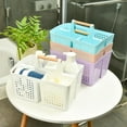 thumbnail image 2 of Portable Shower Caddy Basket with Compartments, Plastic Divided Cleaning Caddy Organizer Storage Tote with Handle for Bathroom, College, Dorm Room Essentials, Blue, 2 of 5