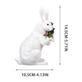 thumbnail image 3 of SLYNSHome Resin Bunny Figurines Spring White Rabbit Statues Easter Decorations for Table Centerpiece Living Room Decor, 3 of 7