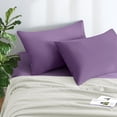 thumbnail image 2 of shiyou-2Pcs Brushed Microfiber Standard Pillowcases - 20 x 26 Inch, Purple Pillow Case Set Non Slip Envelope Pillow Cover with Moisture Absorption and Anti-Wrinkle, 2 of 4