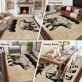 thumbnail image 6 of Rectangle Rug 5x8ft Area Rug,Bear Forest Mountains Animal Silhouette Area Rugs for Living Room Bedroom,Vintage Brown Gradient Floor Mat Non-Slip Non-Shedding Carpet Indoor Accent Rugs, 6 of 9