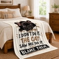 thumbnail image 6 of Black French Bulldog With Playful Statement Typography, Soft Flannel Blanket with Humorous Pet Typography Print, Housewarming Gift and Home Decor for Bedroom and Living Room, 6 of 7