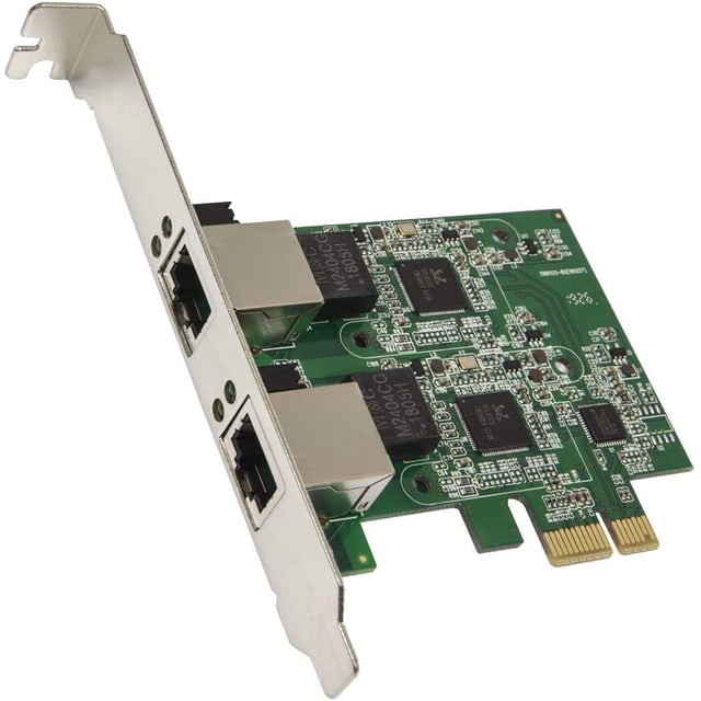 Carte Contrôleur Réseau Double 2,5 Gigabit Ethernet PCI Express PCI-E 10/100/1000/25000 Mbit/S RJ45 LAN Adaptateur Profil Bas