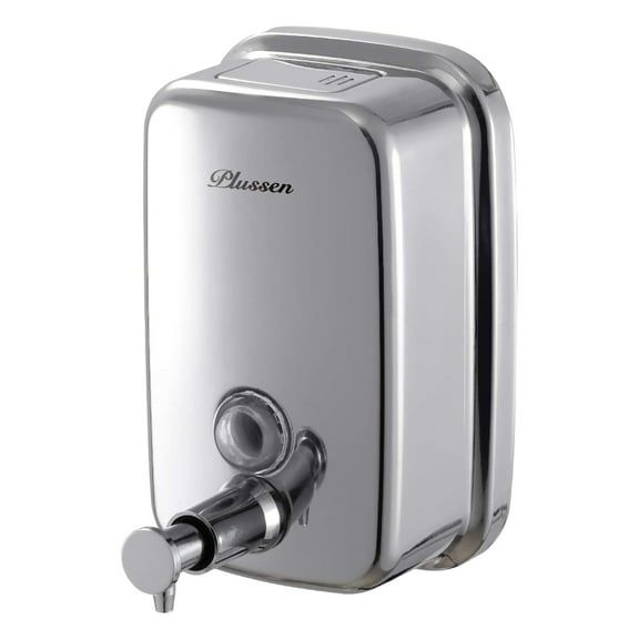 Plussen 17 oz Wall-Mounted Stainless Steel Commercial Soap & Lotion Dispenser