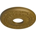thumbnail image 3 of Ekena Millwork 12 1/8"OD x 3 5/8"ID x 7/8"P Nadia Ceiling Medallion (Fits Canopies up to 4 7/8"), Hand-Painted Gold, 3 of 8