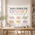 thumbnail image 5 of Main Character Mindset with Stars and Hearts, Inspirational Retro Style for Motivational Art Lovers, Positive Decor, Graduation Gift, Tapestry Wall Hanging for Bedroom and Dorm, 5 of 7