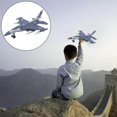 thumbnail image 3 of Alloy Diecast Pull Back Airplane American Fighter model collection Aircraft Stand Gray, 3 of 9