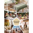 thumbnail image 5 of Sage Green Table Cloth, Farmhouse Wood Grain Vintage Brown Striped Waterproof Tablecloth for Rectangle Tables, Reusable Washable Fabric Table Cover for Restaurant Kitchen Dining Tables 60"x120", 5 of 6