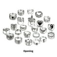 thumbnail image 3 of Set of 24 Gothic Silver Rings Set Elegant Grunge Rings Collection Including Flower And Butterfly for Women, 3 of 9