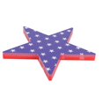 thumbnail image 2 of Wooden Star Patriotic Style Decorative Waterproof Durable Ornaments for Living Room Office, 2 of 5