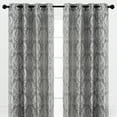 thumbnail image 3 of Chanasya Damask Pattern Luxury Gray Curtains - 84 Inch Panels with Grommets - for Living Room Windows Bedroom Kitchen Dining - Elegant Jacquard Vintage Classy Design - Room Darkening 2 Panel Set, 3 of 6