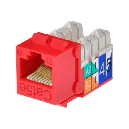 UPC: 0844660053750 | Monoprice Datacom Jack Cat5 Punch Down Red 5375
