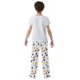 thumbnail image 4 of FORMRS Boys Pajama Pants with Pockets Size 6-8Y Kids Lounge Sleep Bottoms, White Minimalist Triangles, 4 of 8