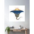 thumbnail image 2 of Manta Ray Sunset Reef Poster Wall Art, Modern Wall Decor For Living Room Bedroom, 30x30 UNFRAMED, 2 of 3