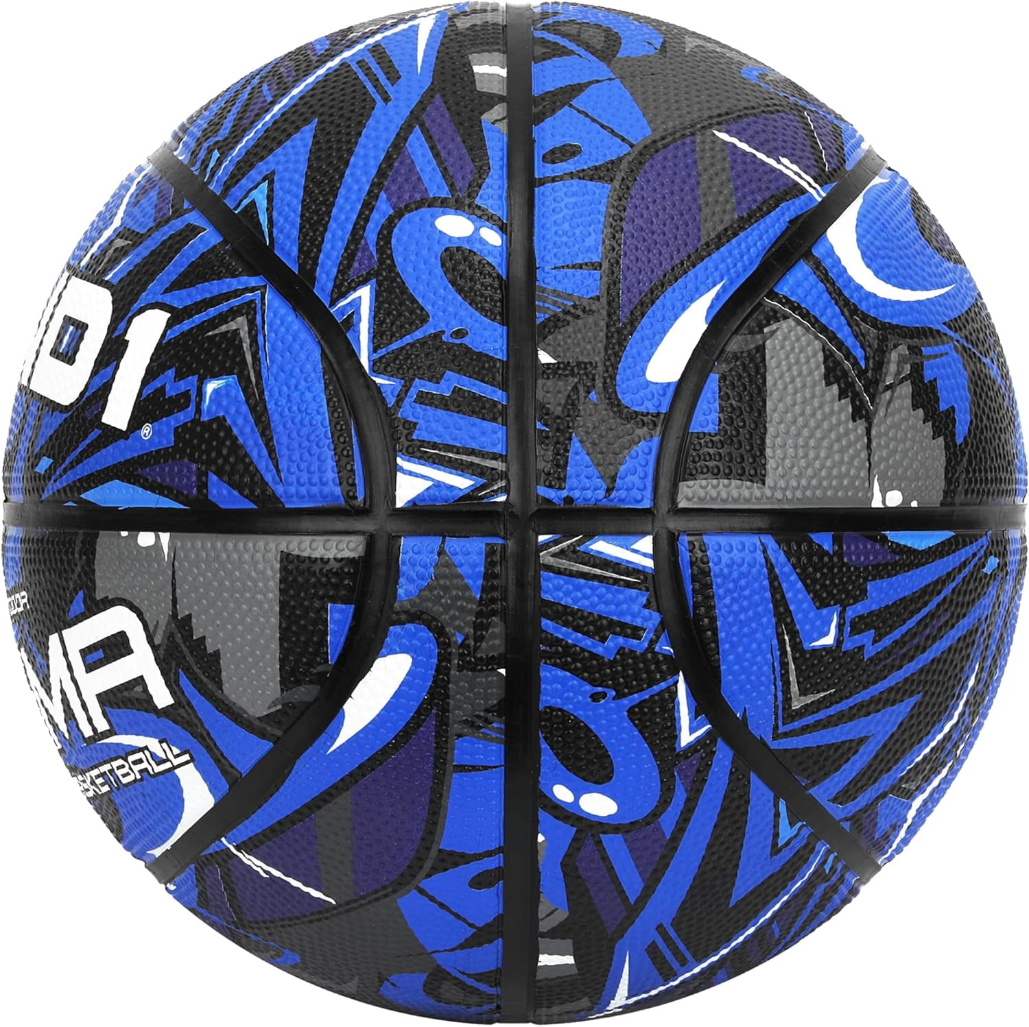 (4 pack) AND1 Enigma Youth Rubber Basketball, Size 5 (27.5 inch) Deep Channel Construction, for Indoor/Outdoor Use