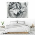 thumbnail image 3 of GOSMITH Tapestry Wolf Fabric Tapestry Wall Hanging for Room/Living Room/Dorm 40x30 Inch, 3 of 7