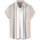 thumbnail image 3 of Camisas casuales lisas a rayas para hombres, ropa con estampado 3D, camisas hawaianas de playa, blusas Y2K de manga corta, ropa vintage, blusa con solapa, 3 of 5