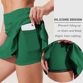 thumbnail image 3 of Ekouaer Tennis Skort for Women High Waisted Athletic Skirts Lightweight Golf Skort with Shorts Pocket Workout Pickleball Cheer Skirt, 3 of 5