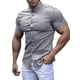 thumbnail image 1 of Sunloudy Camisa casual para hombre, color sólido, manga corta, cuello de solapa, ajuste delgado, tops de ocio con botones Sunloudy moda, 1 of 5