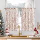 thumbnail image 1 of Cortinas Jinchan de Lino con Estampado Floral 91x91 cm Rojo 2 Paneles, 1 of 9