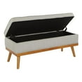 thumbnail image 2 of Katheryn Storage Bench in Fog Gray Fabric with Light Espresso Legs, 2 of 9