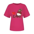 thumbnail image 5 of FDGIU ‌Women's Love Heart Graphic Tee - V-Neck Valentine T-Shirt Comfy Casual Blouse Gift, 5 of 6
