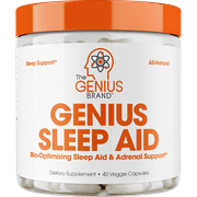 Genius Sleep Aid - Smart Adrenal Fatigue, Stress, Anxiety & Insomnia Relief 40ct.