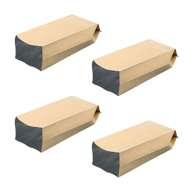 100 bolsas de papel kraft con fuelle lateral, selladas con papel de aluminio, para envasar alimentos, para té y frutos secos (14 x 6 x 4)