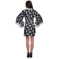 thumbnail image 4 of Moomaya Printed Robe&nbsp;For Women Dressing&nbsp;Gown&nbsp;Short Cotton Summer Bathrobe, 4 of 6