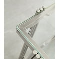 thumbnail image 5 of 20 Inch Square End Table with Double-Layer Tempered Glass, Modern Stainless Steel Side Table for Living Room & Home Office, Storage Coffee Table, Silver & Clear, 5 of 10