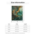 thumbnail image 5 of Fuzoiu Emerald Color Gold Marble Print Flannel Throw Blanket,Light Weight Warm Decorative,Throw Blanket Cover for Sofa, Couch, Bedroom,Travel-80"x60", 5 of 6