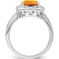 thumbnail image 2 of 14K White Gold Citrine And Diamond Ringsize 7 (Width 1.5 To 2.8) - Jbsp, 2 of 5