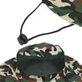 thumbnail image 4 of Bucket Hat Fishing Sun Protection Outdoor Fishing Cap Camouflage Mesh Dark Green, 4 of 4