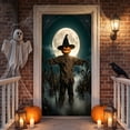 thumbnail image 5 of Cififendec Halloween Themed Door Cover Tapestry, Spooky Scene Backdrop for Home Entrance and Prop Shoot Decor, 70.86"×35.43", 5 of 6
