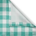 thumbnail image 3 of Ambesonne Plaid Kitchen Curtains, Lumberjack Buffalo Check Grid, 55"x36", Turquoise and White, 3 of 3